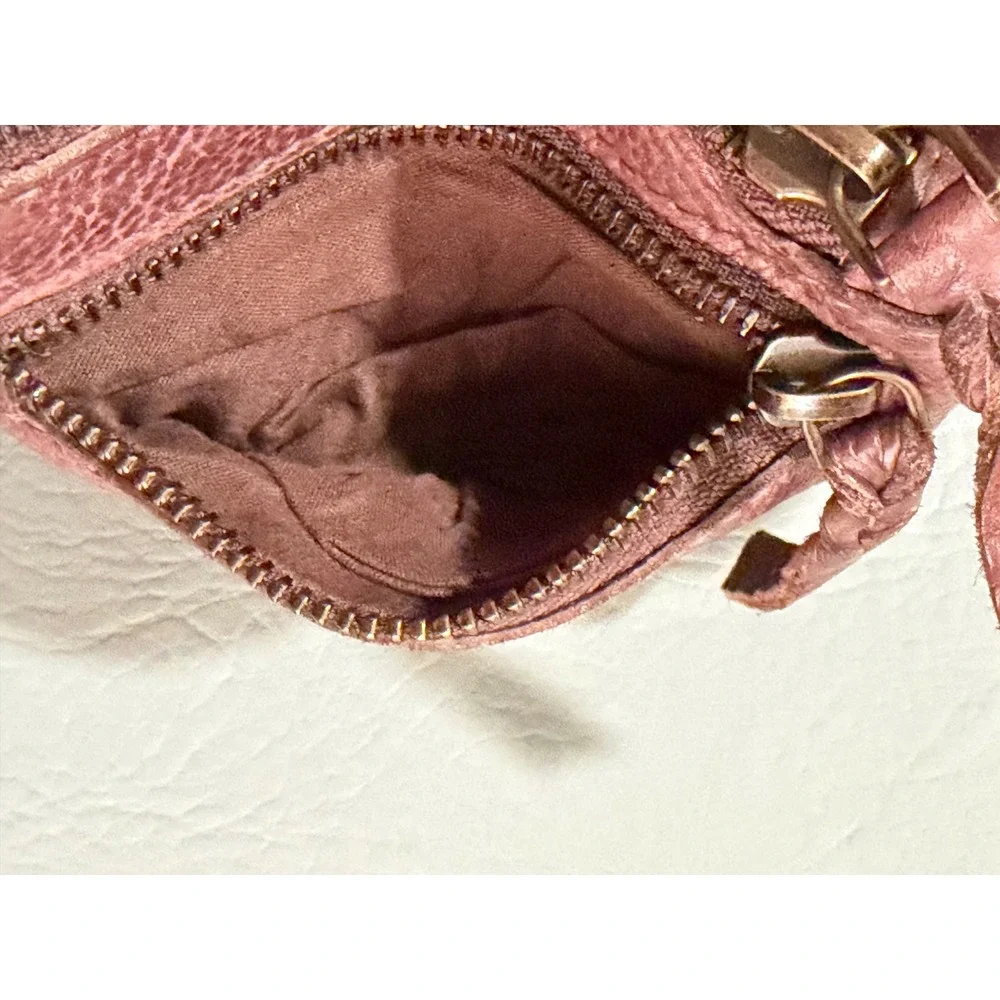 Free People Leather Crossbody Bag Womens Small Brown Utility Multi Pocket Boho